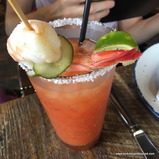 Michelada beer cocktail at Southerleigh Fine Food and Brewery in San Antoniio, Texas