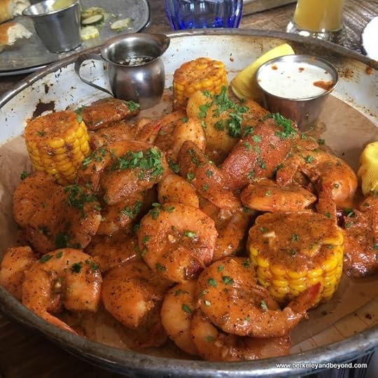 shrimp boil at Southerleigh Fine Food and Brewery in San Antoniio, Texas