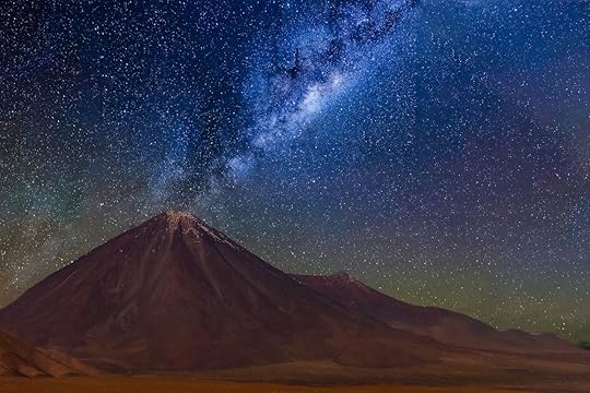 Milky way in Licancabur volcano at Atacama Desert