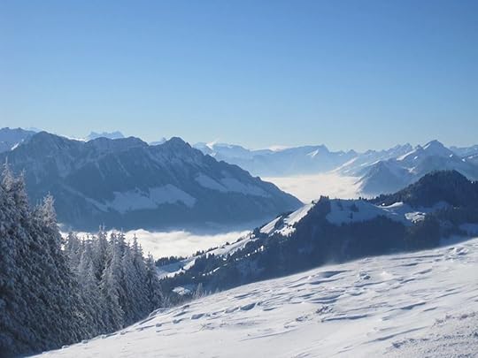 La Berra snowy ski mountains