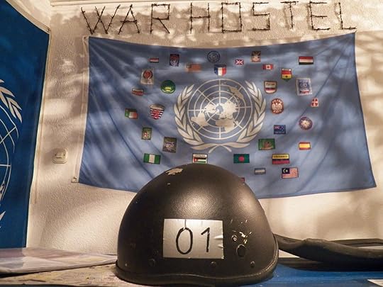 Decor at war zone themed hostel in Sarajevo, Bosnia and Herzegovina