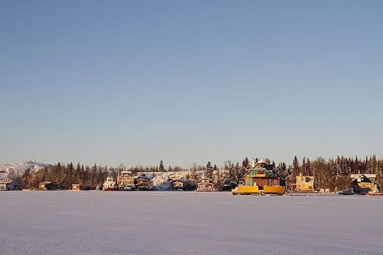 Houseboats on Yellowknife Bay, Great Slave Lake, Yellowknife, Northwest Territories