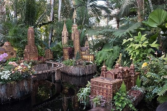 Models of New York City's New York Botanical Garden Holiday Train Buildings Show