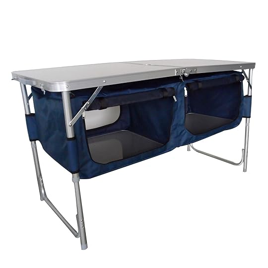 Foxhunter Camping Folding Kitchen Table Stand Picnic Foldaway Kitchen Table
