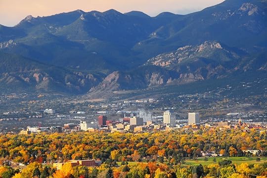 Colorado Springs Downtown as seen from Palmer Park, Colorado