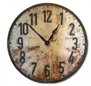 A clock that has seen a lot of time go by. (Photo by Cami.)