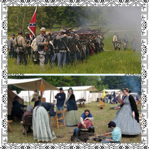 images of Civil War reenactment in Duncans Mills