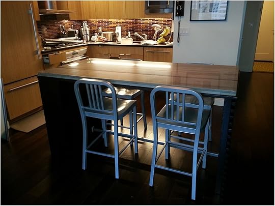 Hand Made Modern Marble Kitchen island High top Dining Kitchen island Table top