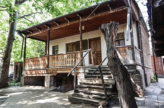 Outside Stalin's secret printing house in Tbilisi, Georgia