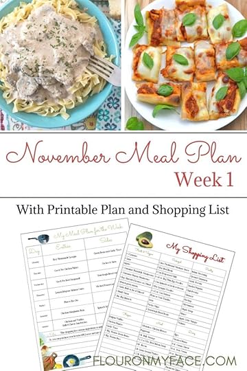 November Weekly Meal Plan week 1