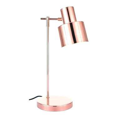 rosegold lampe bureau rose mesa metal bureau rose gold rose gold light shade the range