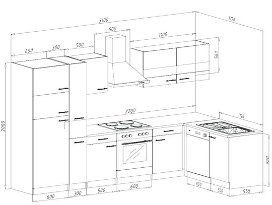 kuchenblock 270 kuchenblock 270 cm ohne elektrogerate