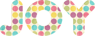Image of the word Joy with polka dots to make it happy