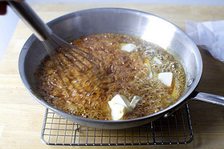 add butter, then cream