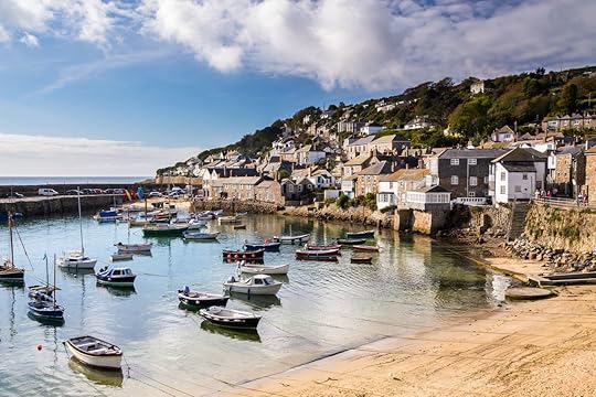 Beautiful summers day at Mousehole Harbor near Penzance Cornwall, England