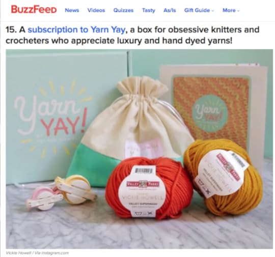 Get the YarnYAY! by Vickie Howell knitting & crochet #SubscriptionBox from the BuzzFeed Top 15 Gifts for Knitters list! 