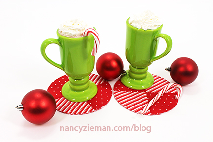 FREE Peppermint Mug Rug Project Sheet by Team NZP