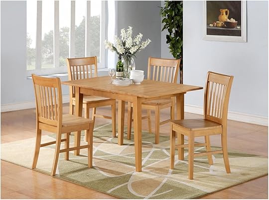 Small Wooden Kitchen Table and Chairs 5pc norfolk Rectangular Dinette Kitchen Dining Table with