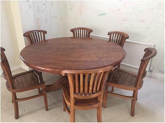 Teak Kitchen Tables Indonesian solid Teak Wood Round Dining Table and 8 Chairs