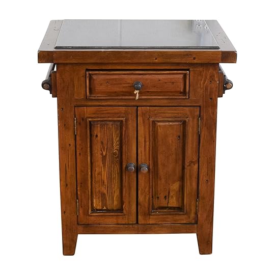65 Off Wood Kitchen island with Black Marble top Tables Second Hand Kitchen Table