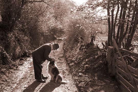 Archie Parkhouse and his dog Sally by James Ravilious