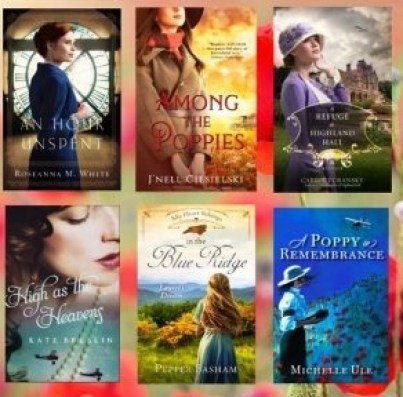 Great War, giveaway, six WWI novelists, Carrie Turansky, Michelle Ule, Roseanna White, Kate Breslin, J'nell Cienski, Pepper Basham, A Poppy in Remembrance, WWI, WWI romance novels