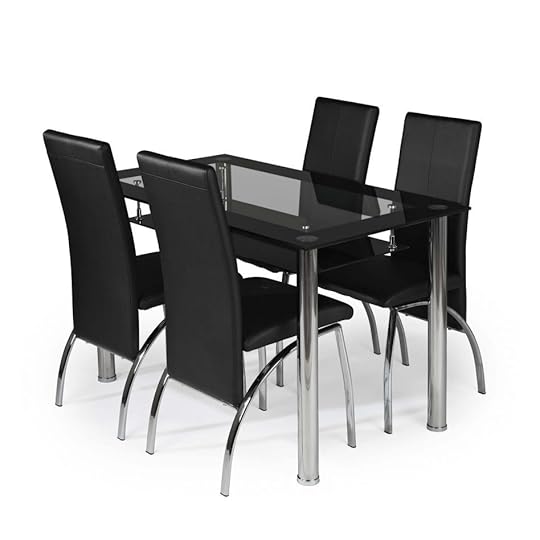 Black Leather Table and Chairs Black Glass Dining Table Black Glass Kitchen Table and Chairs