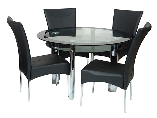 Black Glass Kitchen Table and Chairs Terrific Space Saving Table and Chairs Designs Decofurnish