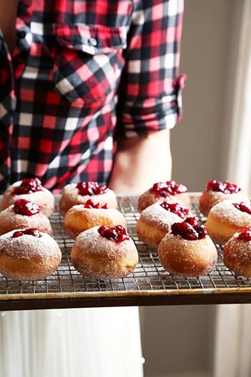 Cranberry Jam Doughnuts with Spiced Orange Sugar