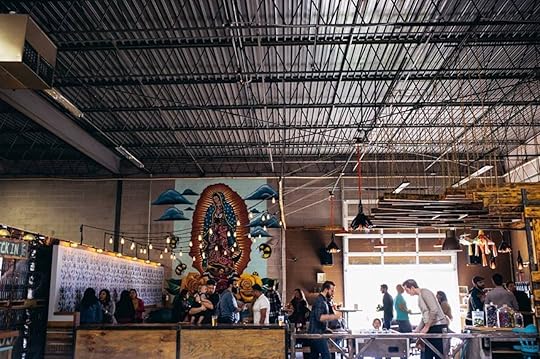 5 Rabbit Cerveceria brewery with people drinking beer