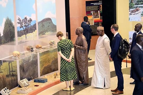 People looking at artifacts at Museum of Black Civilizations in Senegal
