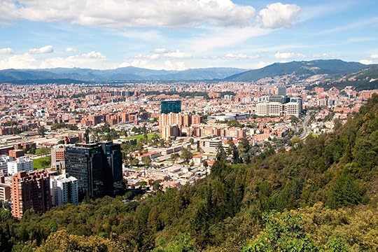 View of Bogota as seen from the mountains in the north of the capital