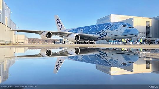 All Nippon Airways A380 sea turtle livery