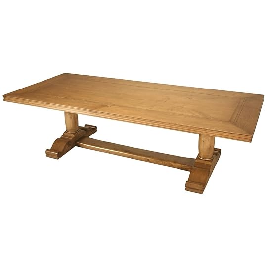 Custom Handmade French Walnut Trestle Dining Table at 1stdibs Custom Made Kitchen Tables