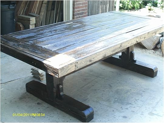 Custom Reclaimed Barn Wood Dining Table by J Gubbins Fine Custom Made Kitchen Tables