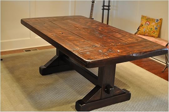 The Emerson Rustic Trestle Dining Table atlanta Georgia Trestle Kitchen Table