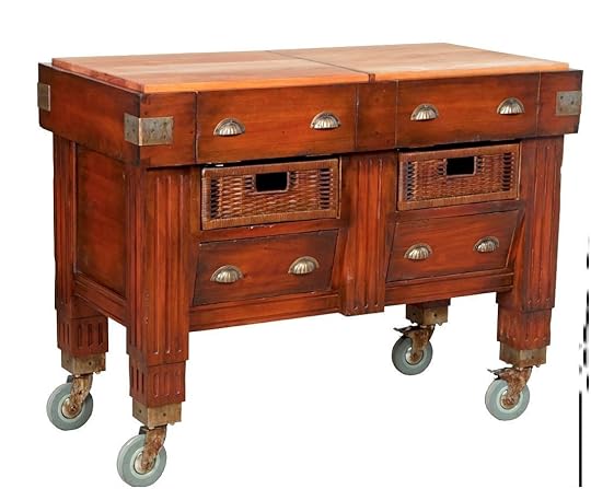 Butcher Block Kitchen island Table Kitchen butcher Block Station island Table solid Wood