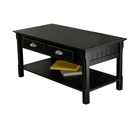 Amazon Com Winsome Wood Black Coffee Table Kitchen Dining Amazon Kitchen Tables