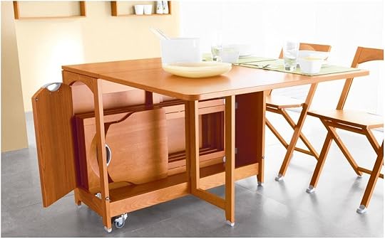 Pin by Karen Vaughan On Small House Transforming Furniture Folding Kitchen Table with Chair Storage