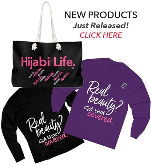 Hijabi Life bag and two T-shirts with the text: Real Beauty? Got that covered.