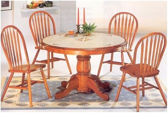 Tile top Kitchen Table Oak Tile top Kitchen Table and 4 Chairs Kitchen Table