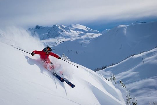 Skiing fresh powder in Harmony's alpine bowls