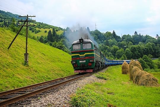 Train in the mountains