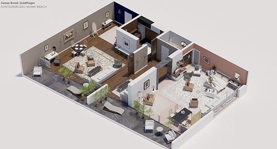 Goldfinger hotel room floor plan