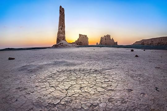 Ruins of fortress in Kyzylkum desert in Uzbekistan