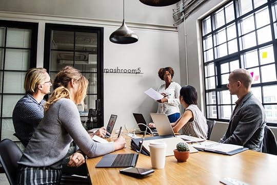 Group of women working together at training workshop