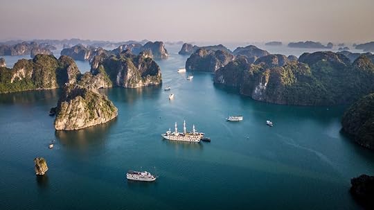 Cruising in Long Bay Bai Tu and Halong Bay, Vietnam