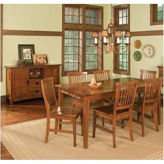Oak Kitchen Tables Arts Crafts Buffet Cottage Oak Finish Homestyles