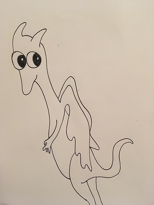 Drag them in black ink that kind of looks like a chicken looking back at you