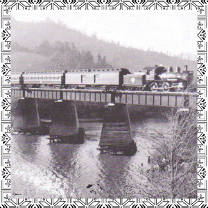image of train crossing Russian River
